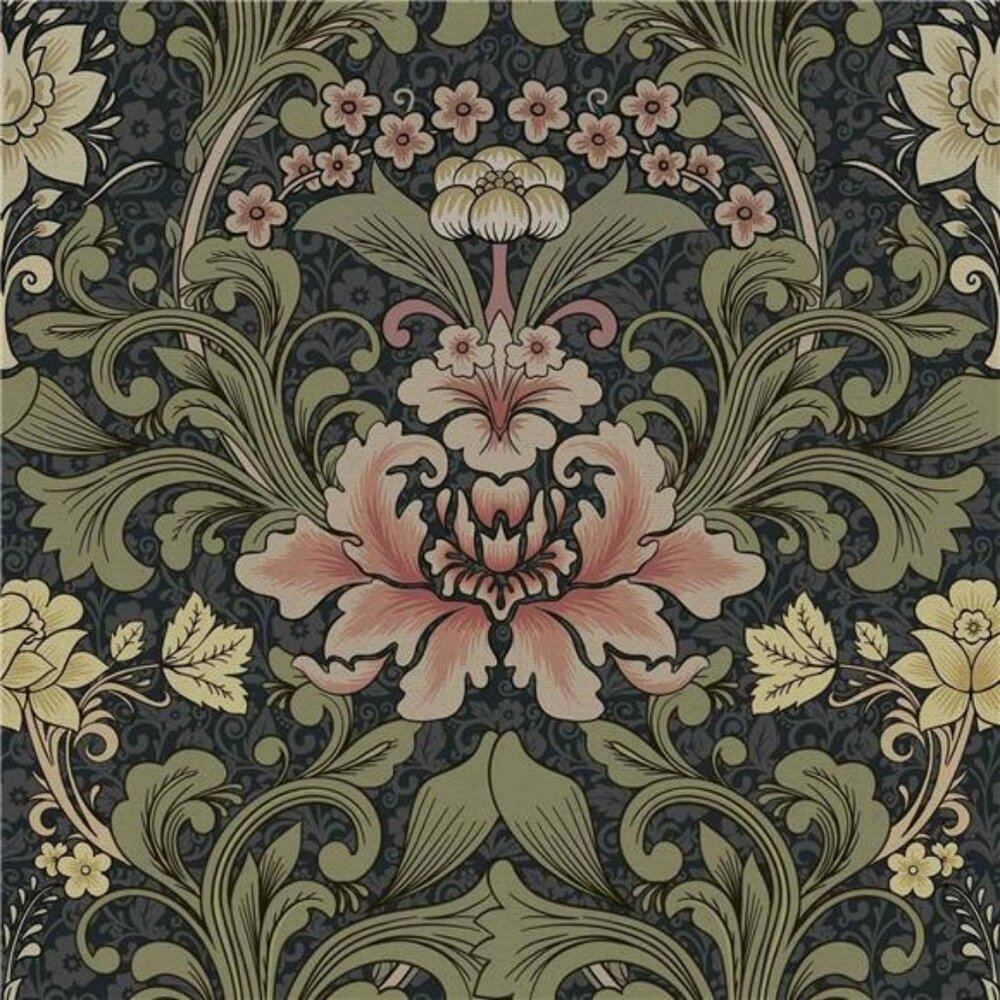 Abyssaly Vintage Floral Wallpaper Peel and Stick Boho, William Morris Flower